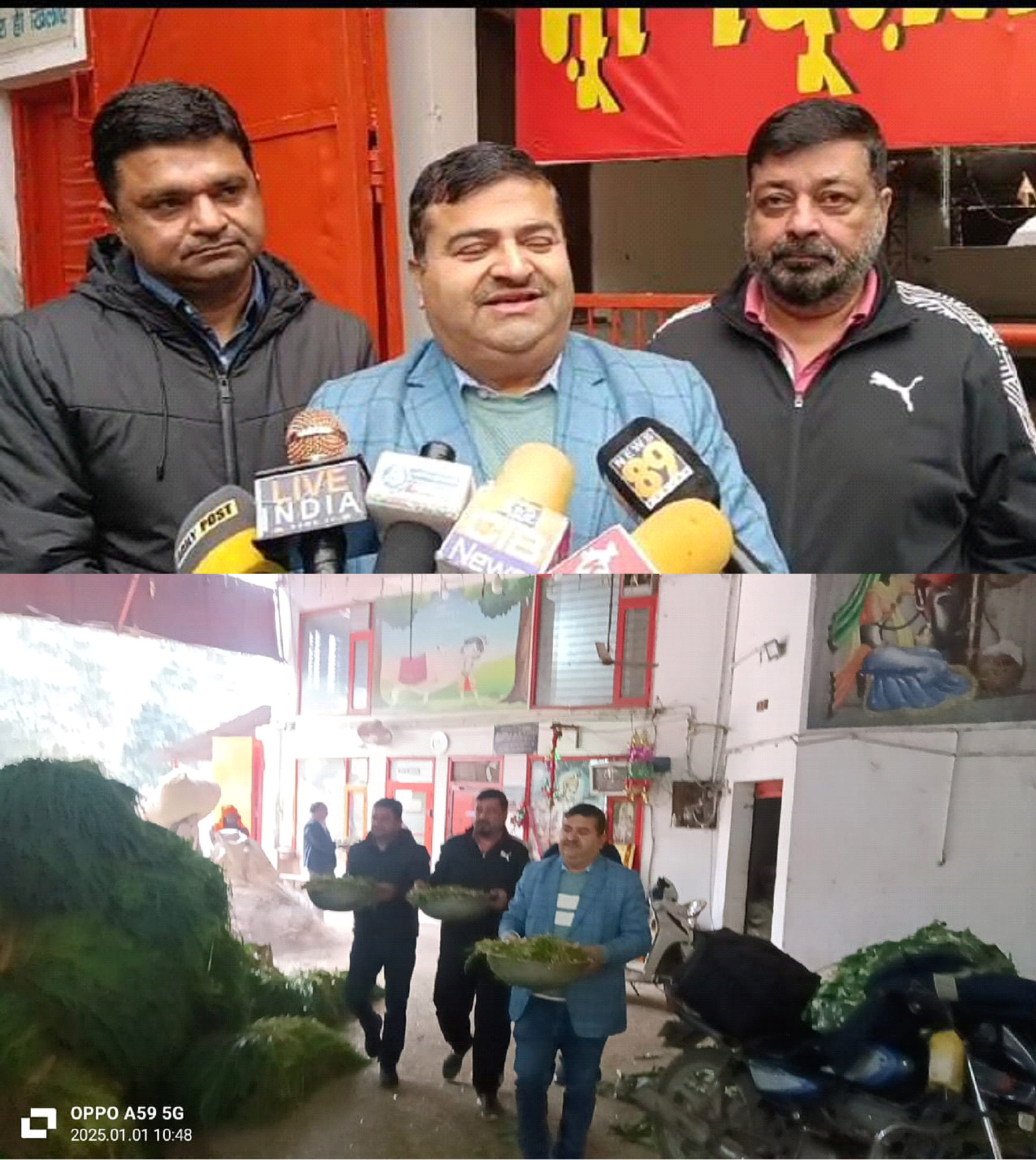 The President of the Gents Club came to the Gaushala and performed Puja-Archana and started the new year and the new innings of the post of President